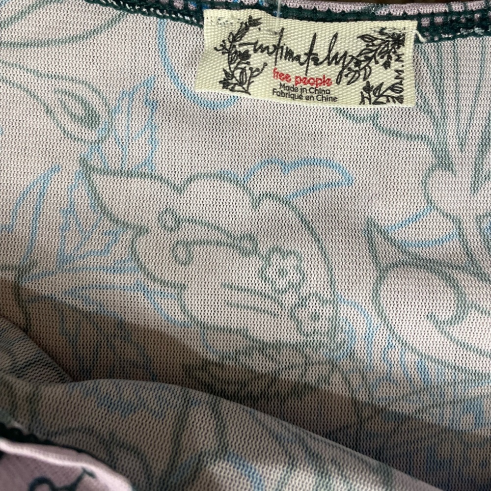 NWT Intimately Free People Suddenly Fine Floral Print Cutout Lace Trim Nightgown - Picture 12 of 16